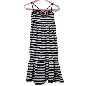 Baby Gap Girls Dress 3T Black White Striped Sun Summer‎ Cotton